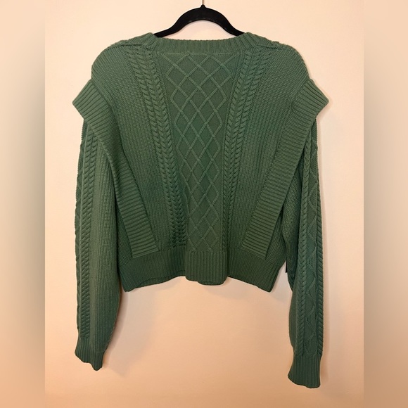 NEW with tags BABATON Aritzia Sleek Merino Wool Sweater in Forest Green Large - Picture 7 of 8